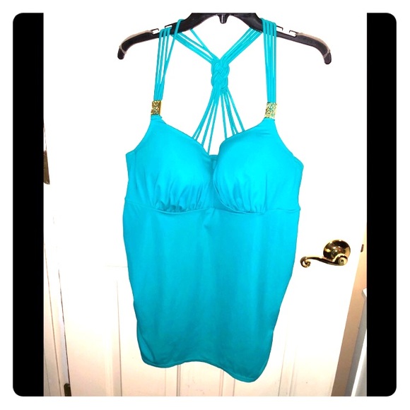 teal bathing suit top